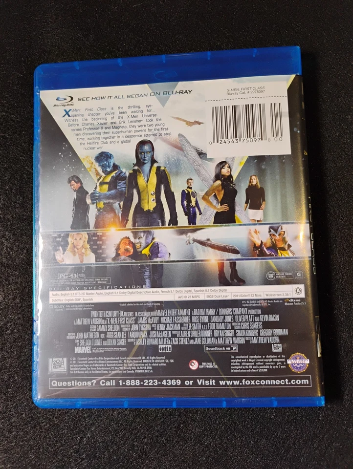X-Men First Class Blu-ray, Rental Exclusive, Tested Foto 4 de 4
