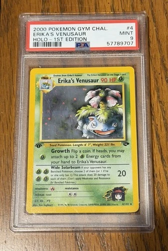 Pokémon 2000 Gym Challenge Erika's Venusaur 1st Edition Holo PSA 9