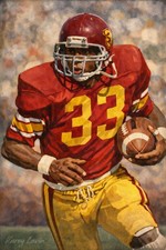 MARCUS ALLEN CUSTOM 4"x6" HEISMAN TROPHY ART CARD ~ USC TROJANS 1981