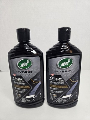 2 Pack Turtle Wax Hybrid Solutions Ceramic Acrylic Black Polish & Wax 14oz Each