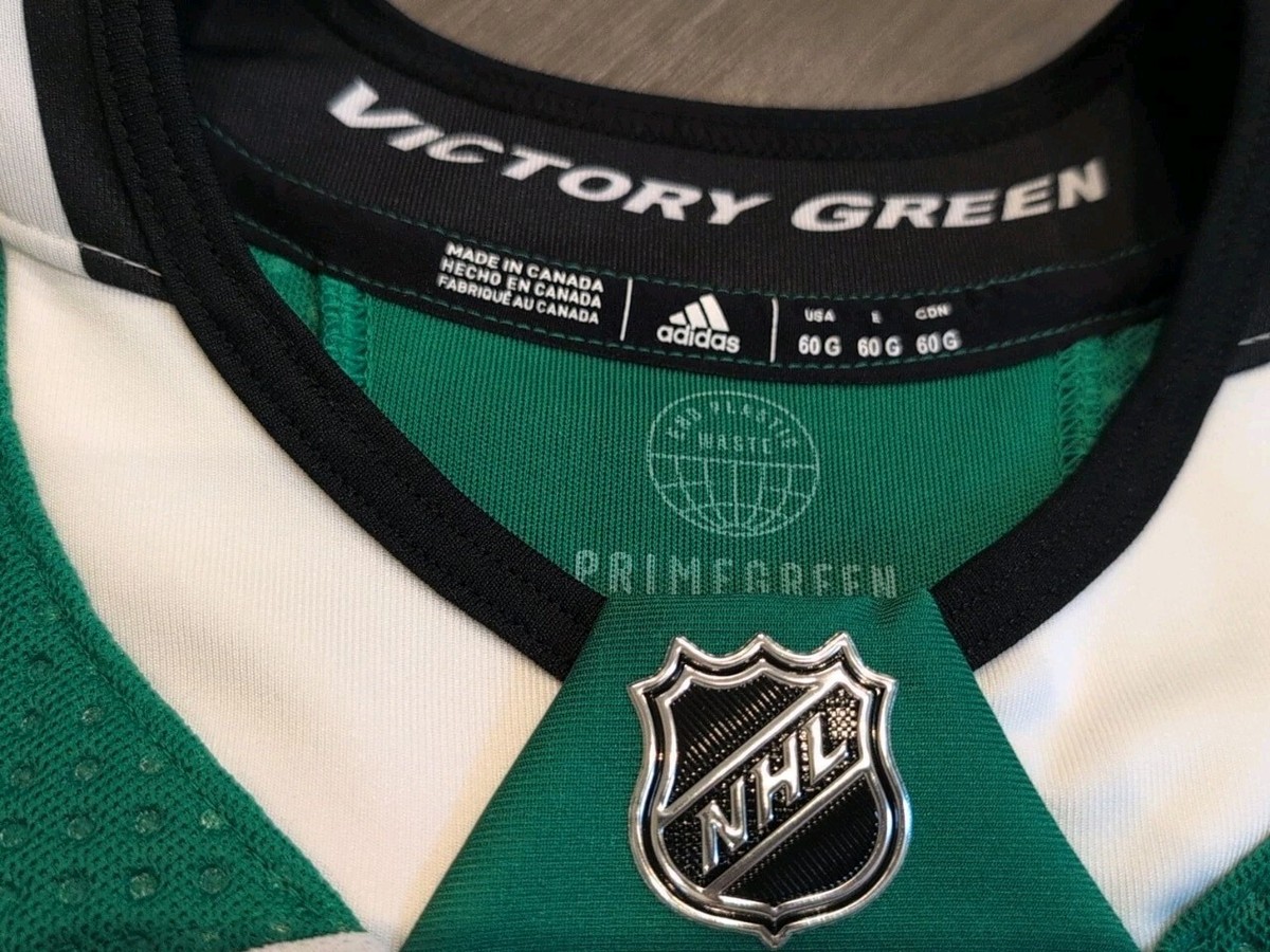 Team Issued Jake Oettinger Primegreen MIC Adidas Dallas Stars Jersey Size  60G