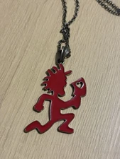Vintage 2000s Heart Hatchetman ICP Pendant & Chain Insane Clown Posse Juggalo