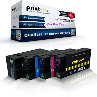 4x Premium Tintenpatronen für Canon Maxify-MB 2050 2300 Druck - Color Plus Serie