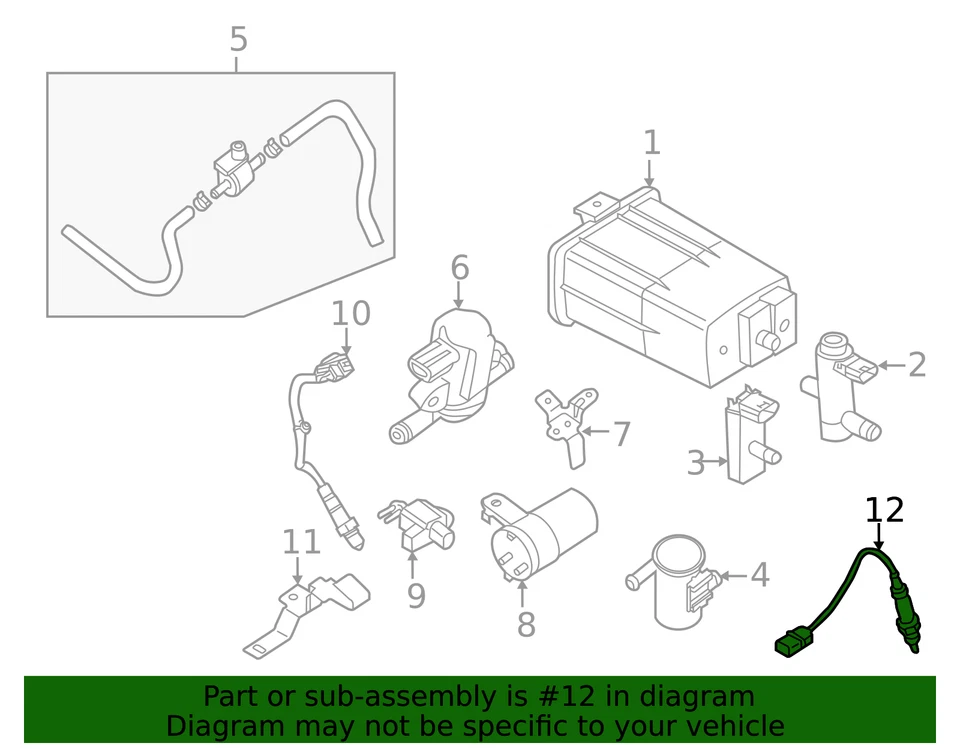 Nissan 2005-2021 genuino - Sensor de oxígeno 226A0-EA210 Foto 3 de 3