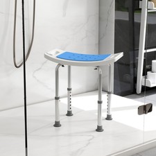 Adjustable Aluminum Bath Stool Spa Shower Chair Non-Slip w/ Shower Hole