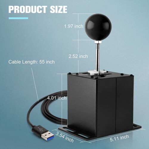 For Logitech G29/G27/G25/G920/T300RS/GT PC Racing Games USB H Gear Shifter Sim - Picture 3 of 20