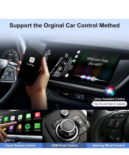 Bezprzewodowy adapter CarPlay do fabrycznie przewodowego CarPlay, 2024 Upgrade Wireless CarPla - Zdjęcie 4 z 6