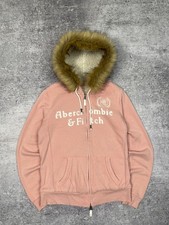 Vintage Abercrombie And Fitch Faux Fur Zip Up Hoodie Y2K