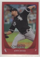 2011 Bowman Chrome Red Refractor 3/5 John Danks #109 0b5