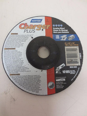 Norton Charger Plus Abrasive Wheel 6'' x 1/4'' x 7/8'' Grinding 10185 DC614CH 09372