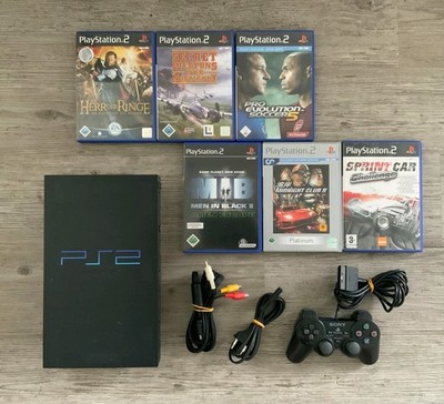 Sony PlayStation 2 PS 2 Fat Konsole Set   6 Spiele   1 Controller   GETESTET