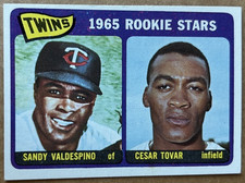 Click to enlarge Twins 1965 Rookie Stars (Sandy Valdespino / Cesar Tovar)