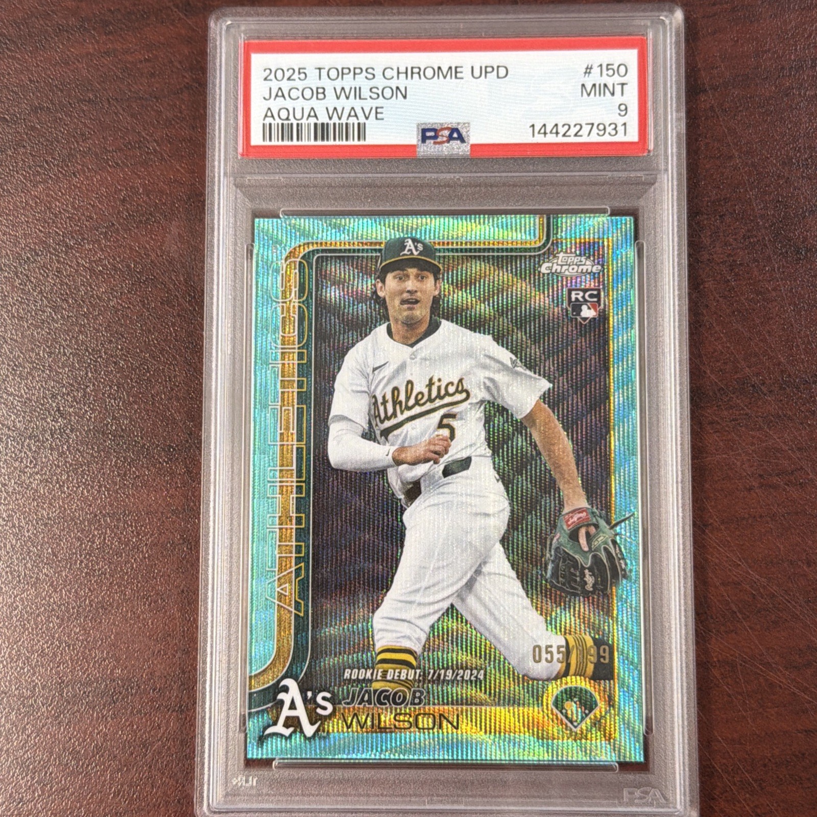 2025 Topps Chrome Update - Rookie Debut Jacob Wilson #USC150 Aqua Wave /199 - RC