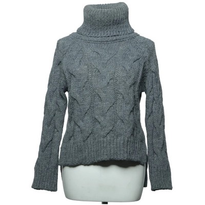 Rollkragenpullover, Größe: M, Grau, Acryl/Polyamid/Wolle, Chevron #3fA