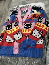 Forever 21 Sanrio Hello Kitty Friends Button-Front V-Neck Knit Cardigan XS
