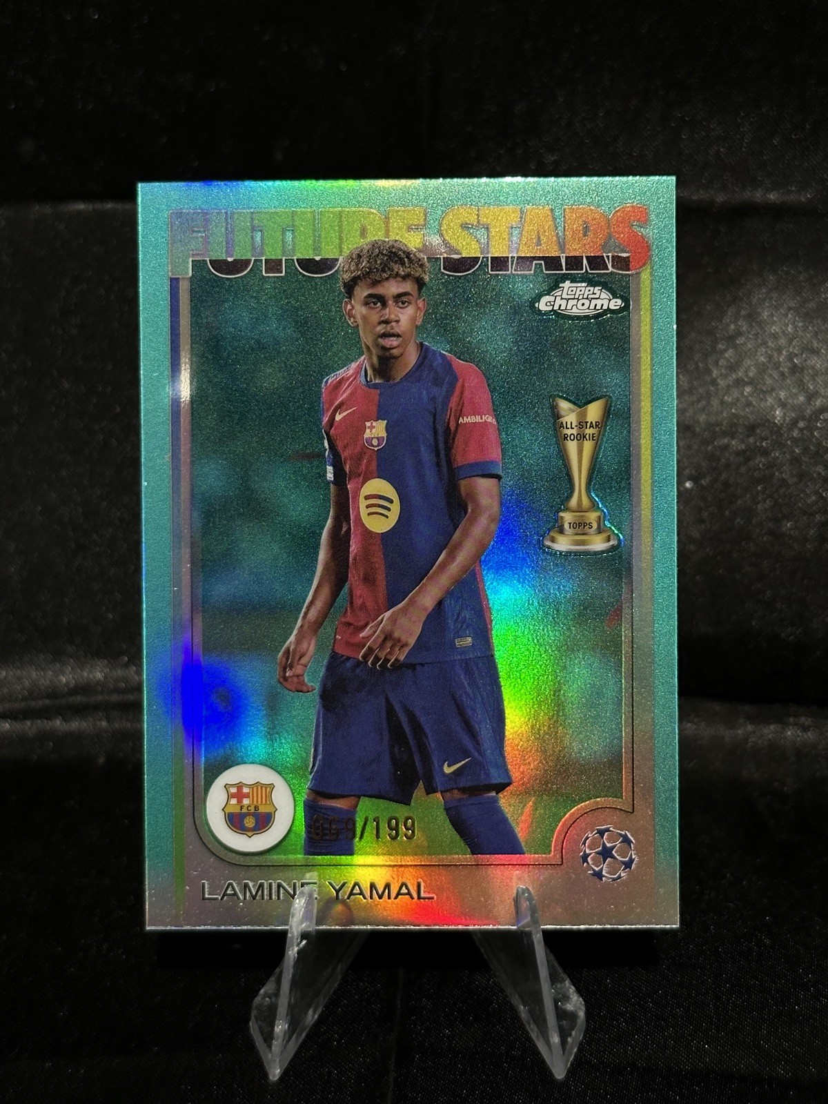 2024-25 Topps Chrome UEFA Soccer Lamine Yamal Future Stars Aqua 069/199 🔥🥵#27