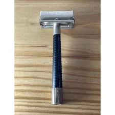 Vintage 1960's Schick Krona Safety Razor Grip Black Handle Shaving USA