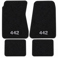 1968-1971 Oldsmobile 442 Loop Floor Mats Embroidered Logos 4pc 1968-1971 Oldsmobile 442 Loop Floor Mats Embroidered Logos 4pc