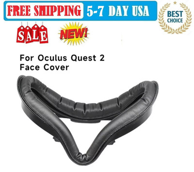 Waterproof Leather Sponge Cushion Face Cover Eye Mask Pad For Oculus Quest 2 VR