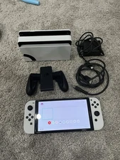 Nintendo Switch OLED Model - Charger Docking White Bundle Tested