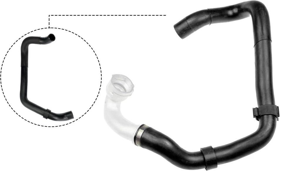 Radiator Hose fits VW JETTA Mk3 2.0D Lower 05 to 10 Manual Transmission Coolant - Image 2 of 4