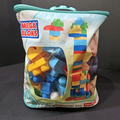 Mega Bloks Big Building Blocks Bag of 80 Primary Multicolor Good Used Condition 
