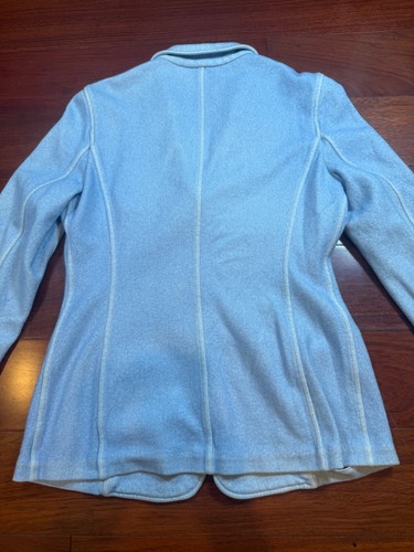 Lanificio Colombo Cashmere Fleece 'Kate' Blazer | Light Blue | Est Size Small - Picture 9 of 14