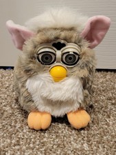 Ratón Iglesia Furby 1998 De Colección Primera Generación Gris Manchado Marrón Gris Ojos FUNCIONA