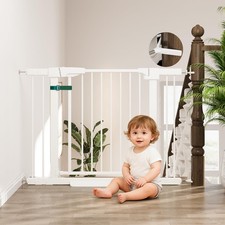 29-43" Baby Gate for Stairs, 30" Tall Stair Gate Indoor, Baby Gates Pressure ...