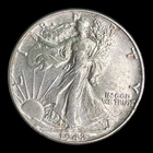 1942 Liberty Walking Silver Half Dollar, AU