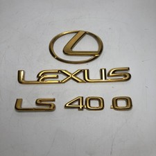 Lexus Ls 400 1998-2000 Rear Emblem Set Gold Badge Original Oem 0 Broken Off