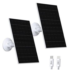 7W Solar Panel for Eufy Camera, 5V USB/Type-C Solar Charger 7W-2Pack