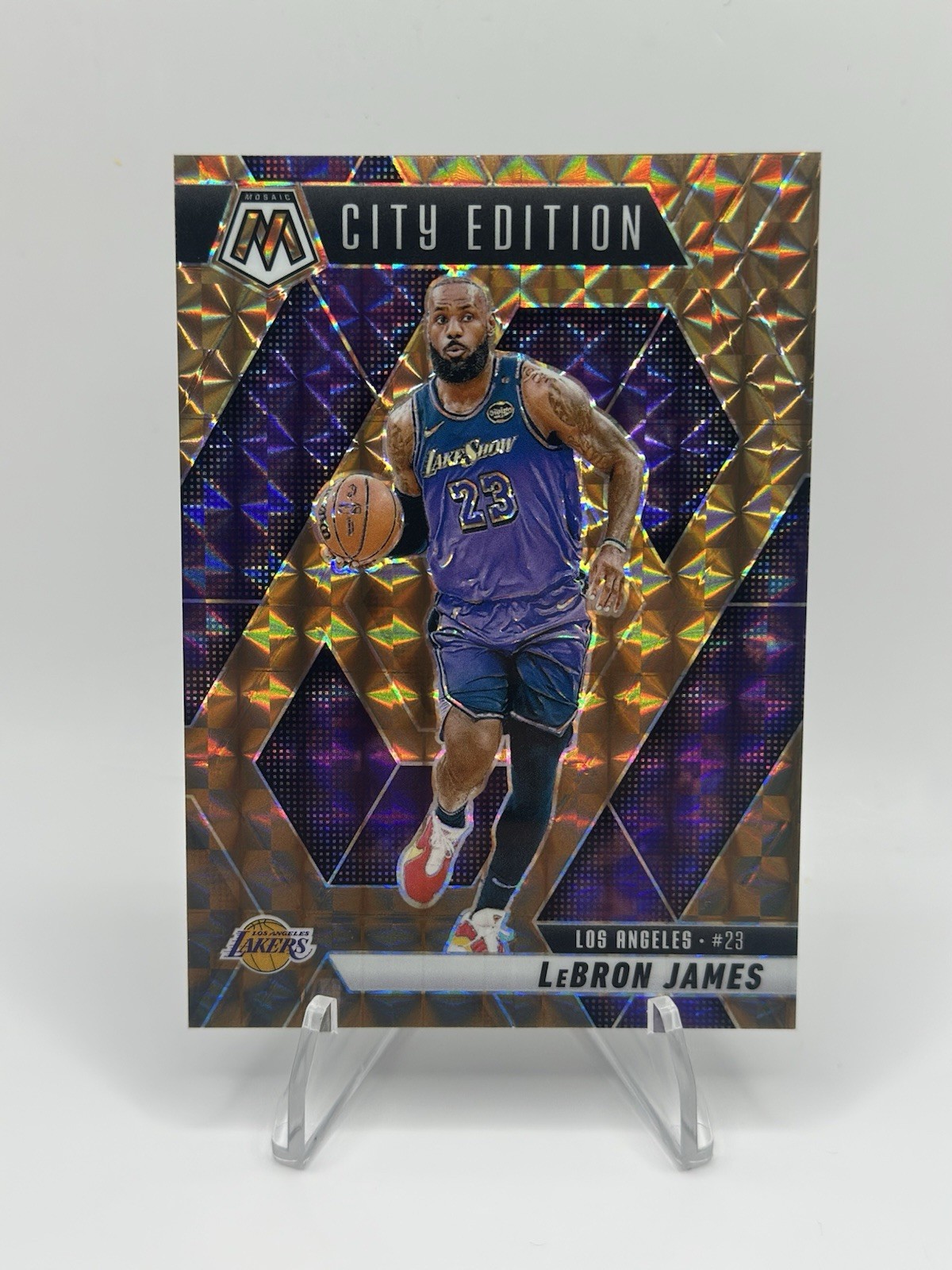 2024-25 Panini Mosaic City Edition LeBron James #286 Bronze Mosaic Prizm /75
