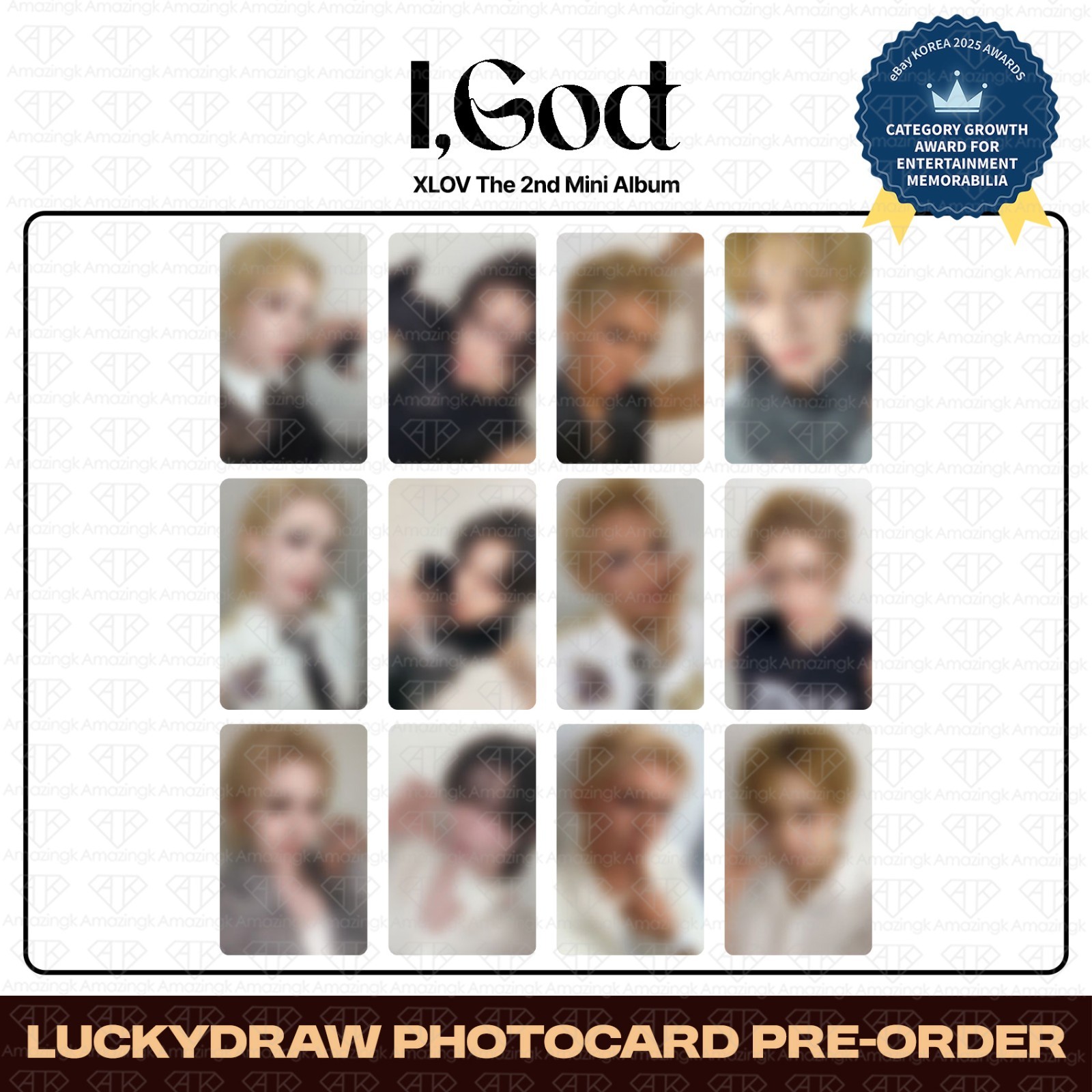 [PreSale] XLOV 2nd Mini Album I God AppleMusic 2nd Lucky Draw Photocard