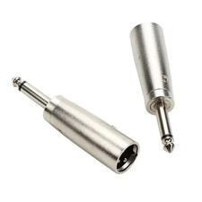3Pin XLR Male Plug to 1/4" 6.35mm Mono Male Microphone Audio Adapter Connector