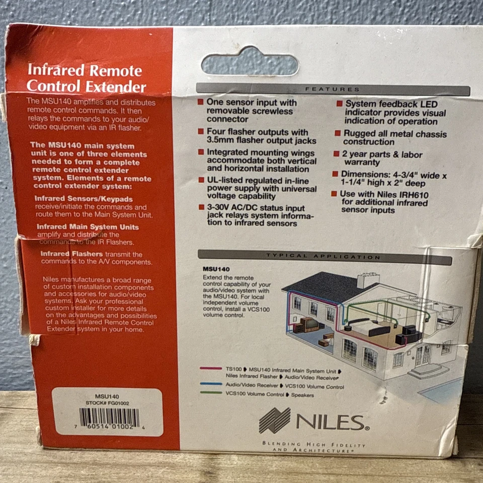 Niles MSU140, Infrared Remote Control Extender - Brand New! - Image 2 of 4