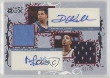 2006 Topps Luxury Box Courtside Relics Dual 62/79 Deron Williams Marcus Auto n0c