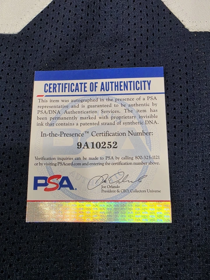 Camiseta deportiva Gerald Mccoy autografiada/firmada certificado de autenticidad PSA/DNA azul personalizada Foto 4 de 4