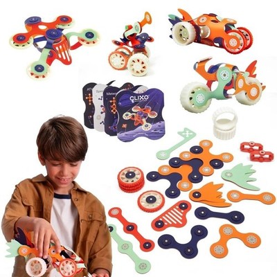 Clixo Space Mission Glow Pack 30 Pcs Magnetic Flexible Building Educational Toy