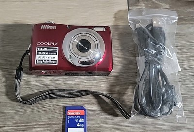 Nikon COOLPIX L24 14.0MP Digital Camera - Red for sale online | eBay