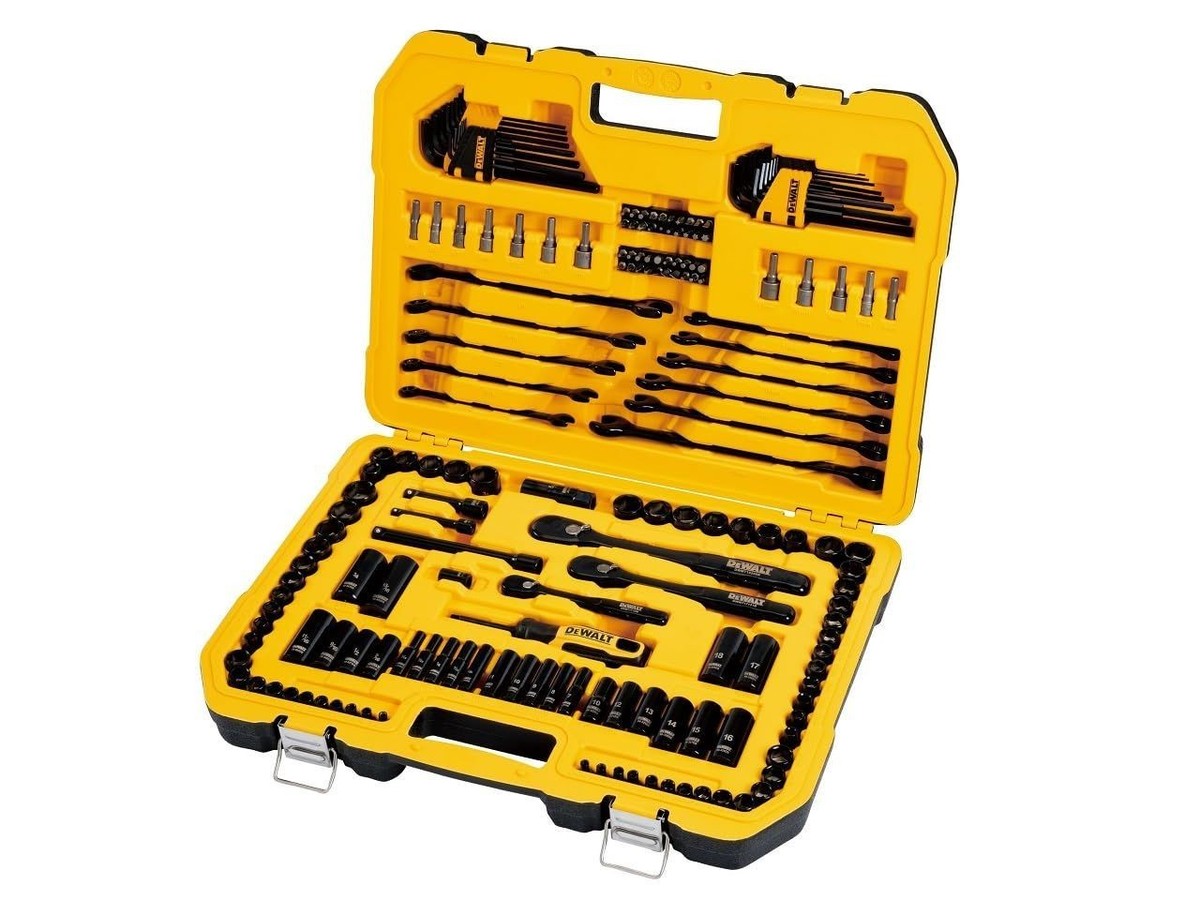 Dewalt DWMT45184 184-Piece Black Yellow Chrome Mechanics Tool Set