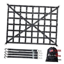 Surmountway Heavy Duty Cargo Net - 66" x 50", 1100LBS Capacity, Cam 65" x 50"