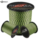 Dorisea 4 / 8 Strands 100M-2000M Green Black Spotty Braided Fishing Line 6-300lb