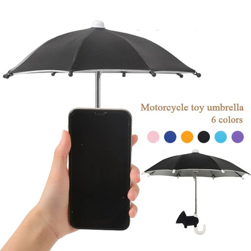 Mini Sun Shade Mobile Phone Holder Sun Umbrella Suction Cup Portable Stand Decor - Picture 3 of 25