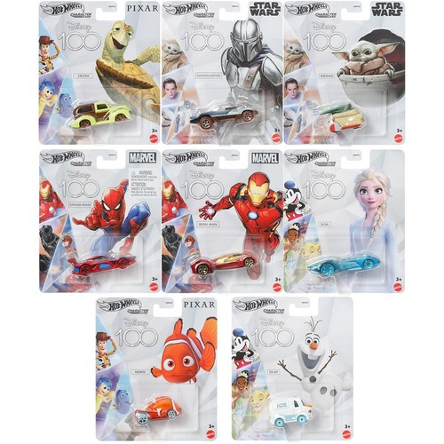 Hot Wheels Disney 100 Figuren Cars 2023 Release You Pick Olaf Spider Grogu - Bild 1 von 17
