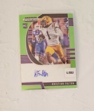 2020 Prizm Draft Picks Rookie AUTO Neon Green #63/125 Kristian Fulton #158