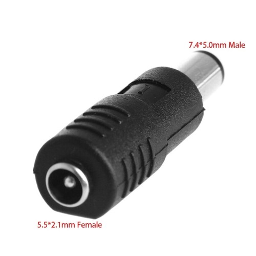 DC Power Plug 5.0x7.4mm Male to 2.1x5.5mm Female DC Connector Adapter with pin - Afbeelding 8 van 8