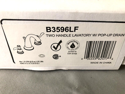 DELTA B3596LF TWO HANDLE LAVATORY FAUCET WITH POP-UP DRAIN