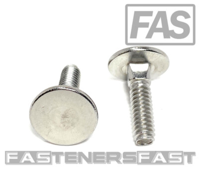 (10) 1/4-20x1 Stainless Steel Elevator Bolt Square Neck (3/4 Dia. Head) 18-8