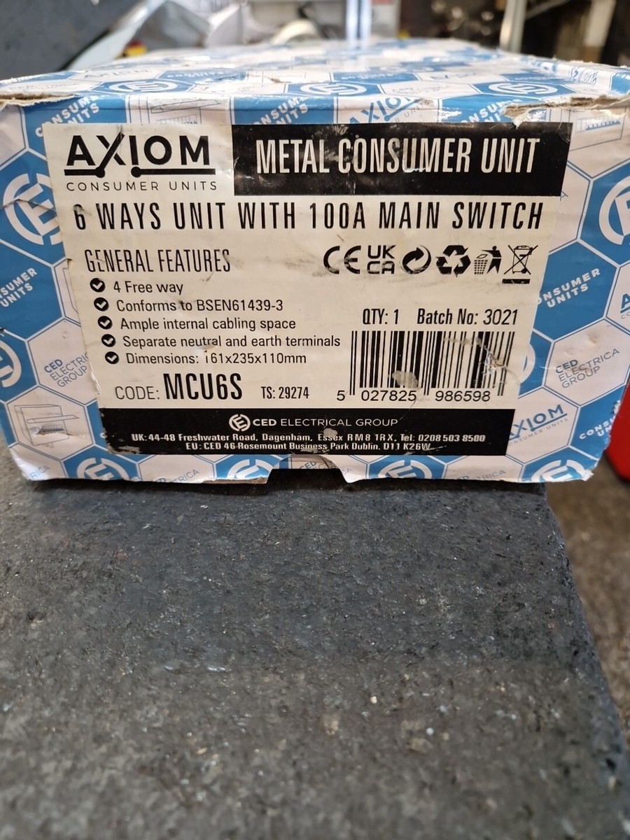 Axiom Ways Unit With 100A main Switch UK